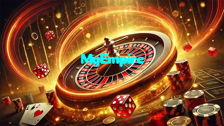 MyEmpire casino presented on mobile device in Pakistan with slots and live games