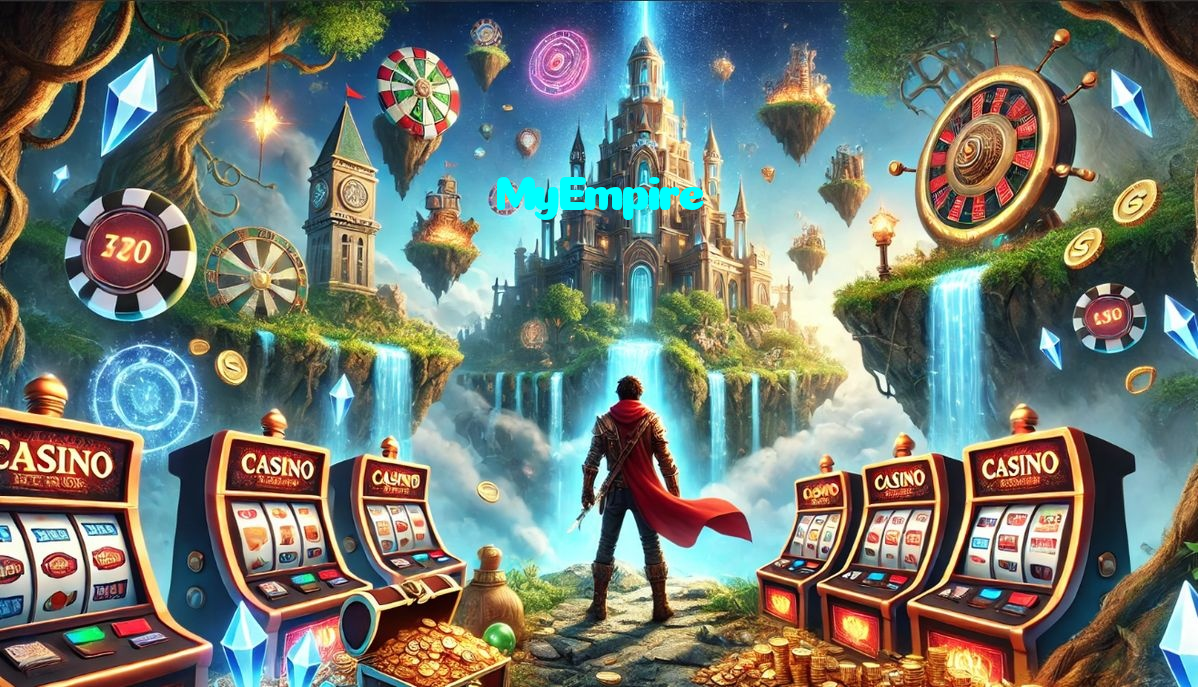 MyEmpire casino presented on mobile device in Pakistan with slots and live games